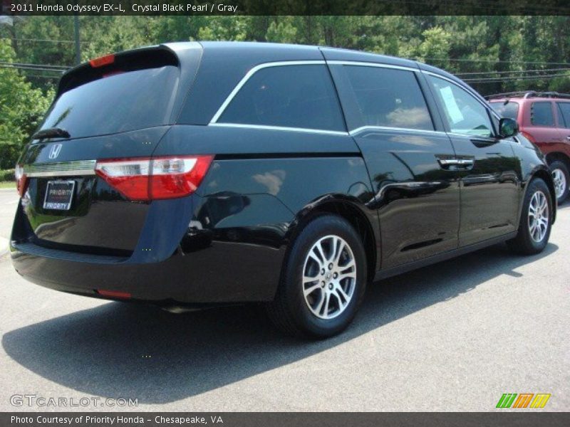 Crystal Black Pearl / Gray 2011 Honda Odyssey EX-L