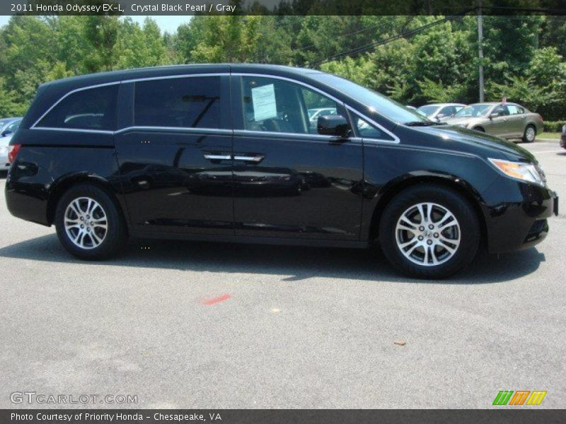 Crystal Black Pearl / Gray 2011 Honda Odyssey EX-L