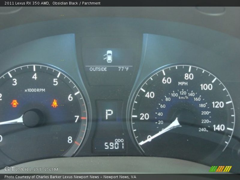 Obsidian Black / Parchment 2011 Lexus RX 350 AWD