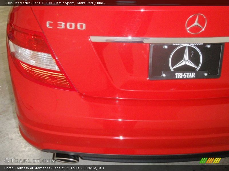 Mars Red / Black 2009 Mercedes-Benz C 300 4Matic Sport