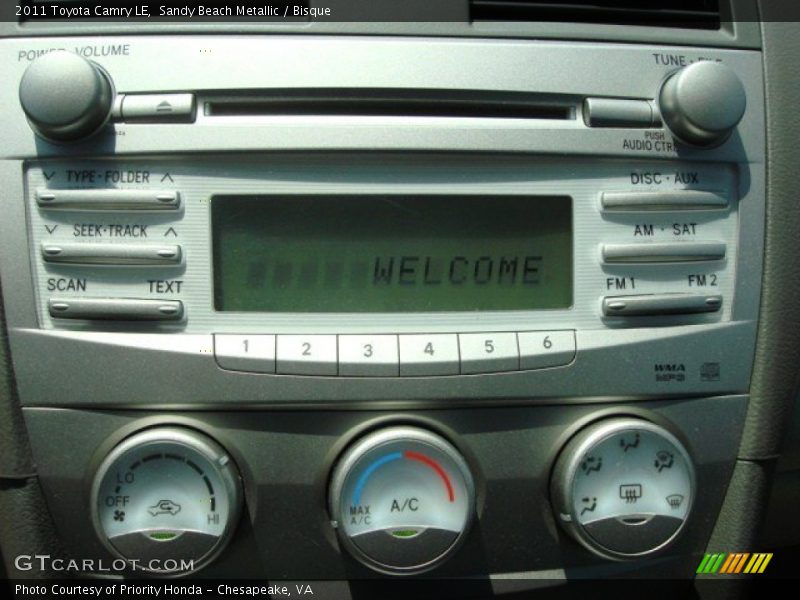 Sandy Beach Metallic / Bisque 2011 Toyota Camry LE