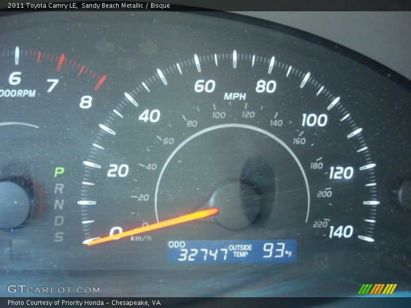 Sandy Beach Metallic / Bisque 2011 Toyota Camry LE