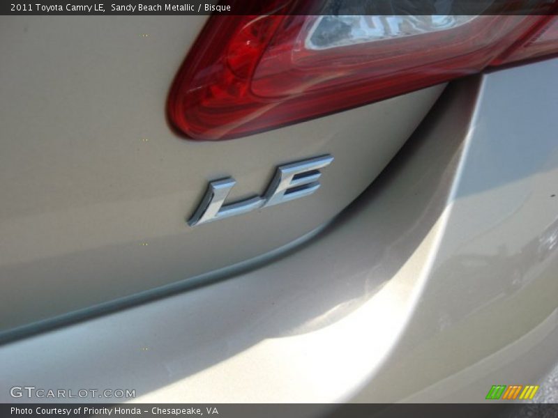 Sandy Beach Metallic / Bisque 2011 Toyota Camry LE