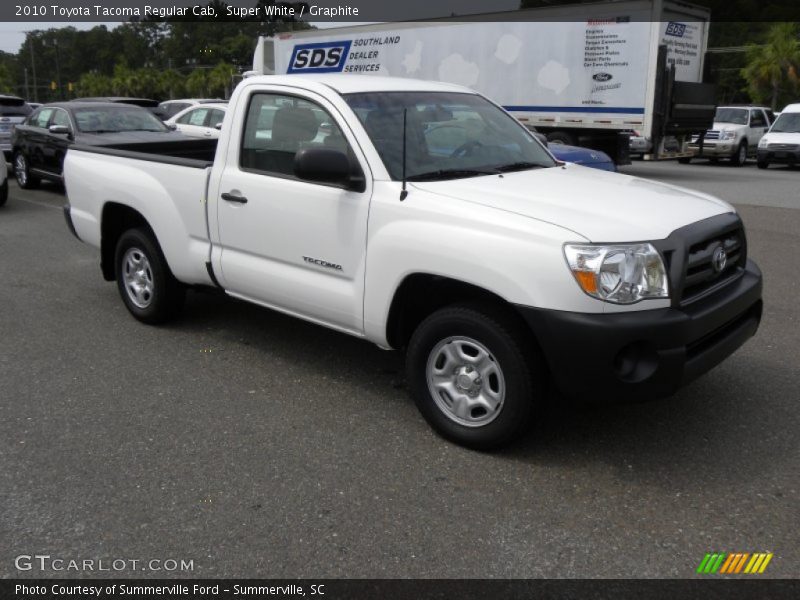 Super White / Graphite 2010 Toyota Tacoma Regular Cab