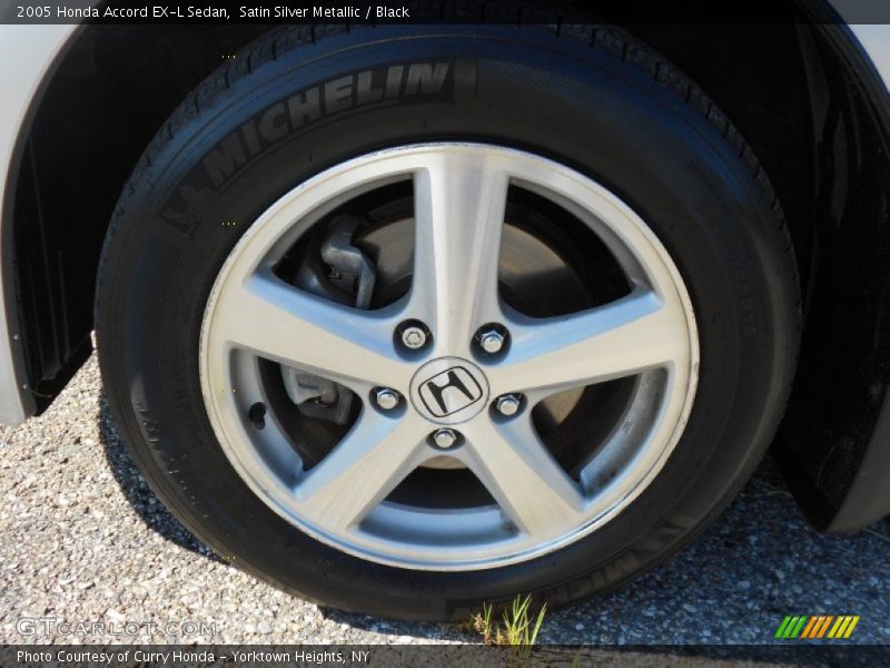 Satin Silver Metallic / Black 2005 Honda Accord EX-L Sedan