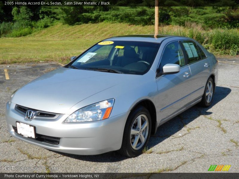 Satin Silver Metallic / Black 2005 Honda Accord EX-L Sedan