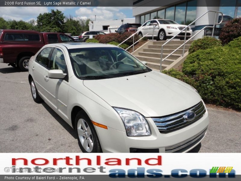 Light Sage Metallic / Camel 2008 Ford Fusion SE