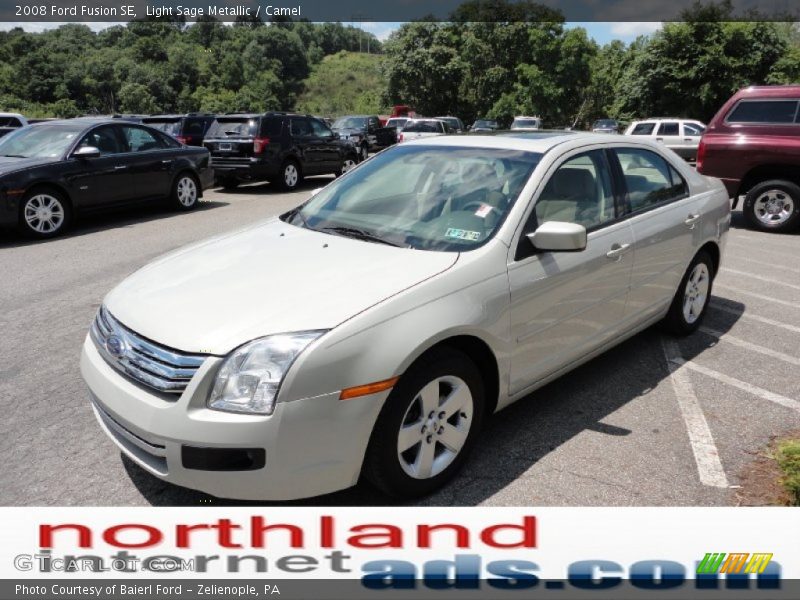 Light Sage Metallic / Camel 2008 Ford Fusion SE