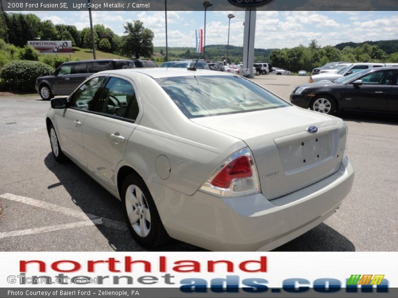 Light Sage Metallic / Camel 2008 Ford Fusion SE