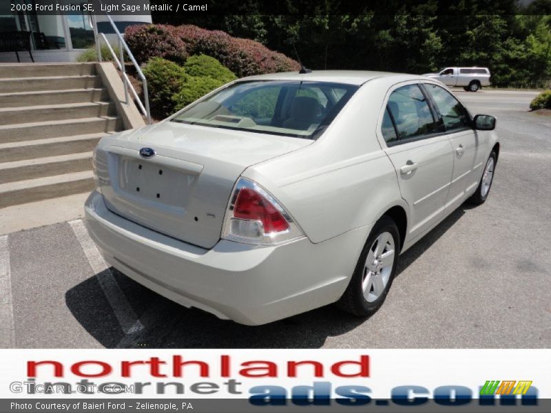 Light Sage Metallic / Camel 2008 Ford Fusion SE