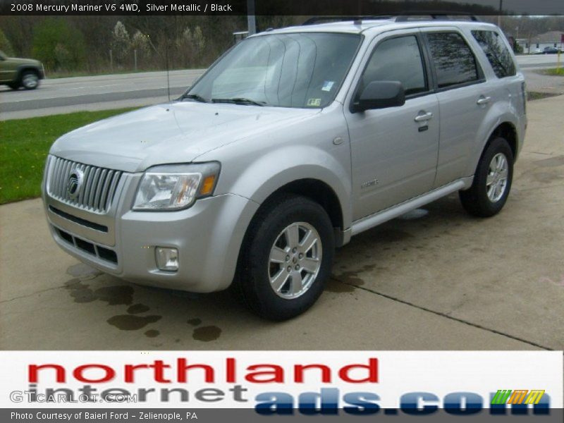 Silver Metallic / Black 2008 Mercury Mariner V6 4WD