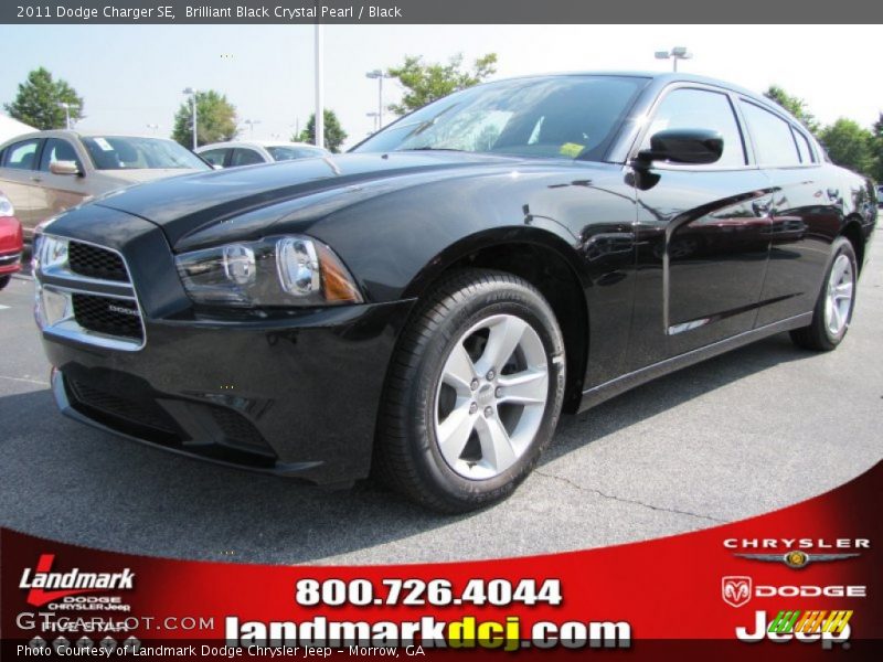 Brilliant Black Crystal Pearl / Black 2011 Dodge Charger SE