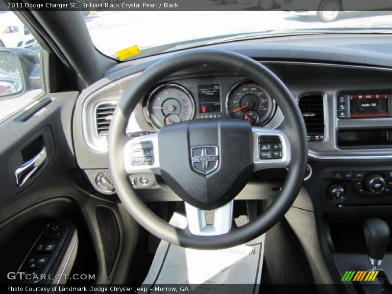 Brilliant Black Crystal Pearl / Black 2011 Dodge Charger SE