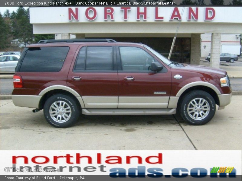 Dark Copper Metallic / Charcoal Black/Chaparral Leather 2008 Ford Expedition King Ranch 4x4