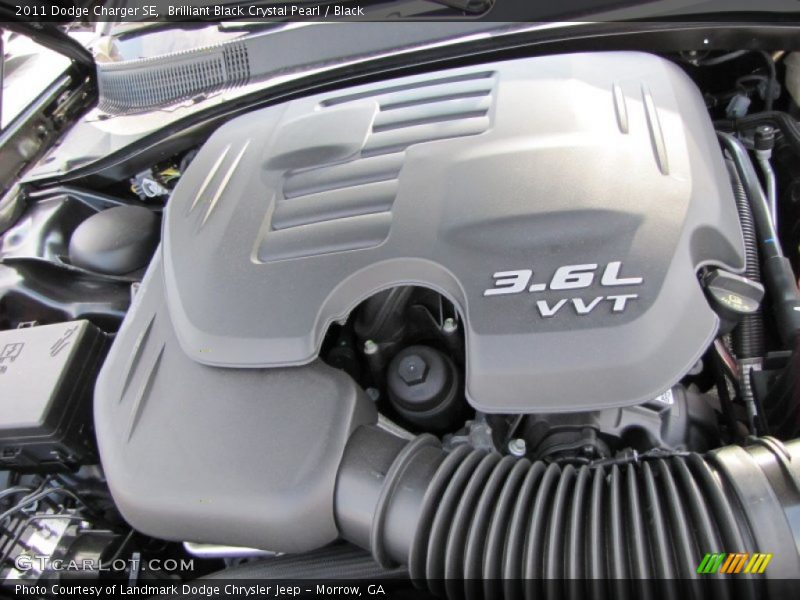 Brilliant Black Crystal Pearl / Black 2011 Dodge Charger SE