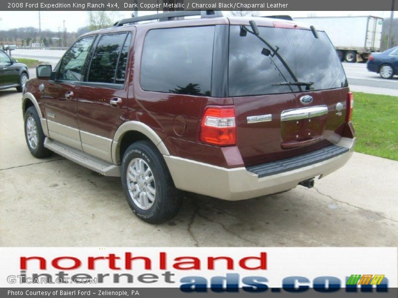 Dark Copper Metallic / Charcoal Black/Chaparral Leather 2008 Ford Expedition King Ranch 4x4