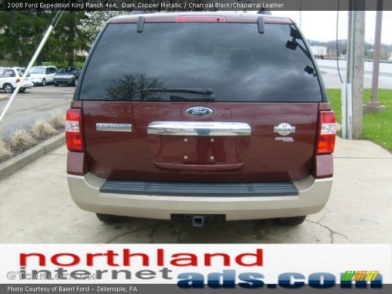 Dark Copper Metallic / Charcoal Black/Chaparral Leather 2008 Ford Expedition King Ranch 4x4