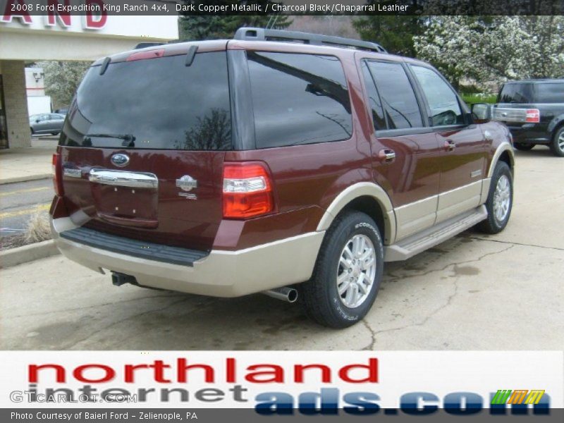 Dark Copper Metallic / Charcoal Black/Chaparral Leather 2008 Ford Expedition King Ranch 4x4
