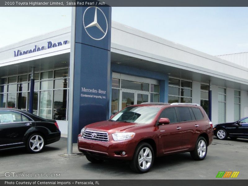 Salsa Red Pearl / Ash 2010 Toyota Highlander Limited