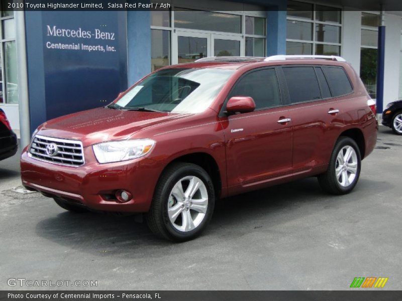 Salsa Red Pearl / Ash 2010 Toyota Highlander Limited