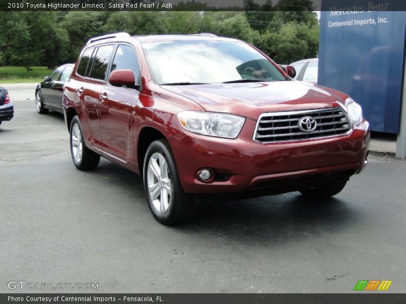 Salsa Red Pearl / Ash 2010 Toyota Highlander Limited
