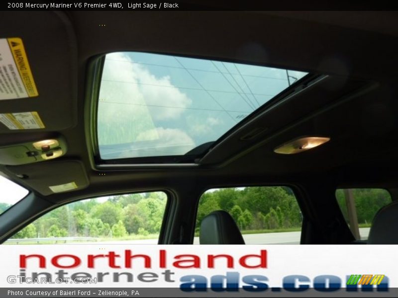 Light Sage / Black 2008 Mercury Mariner V6 Premier 4WD