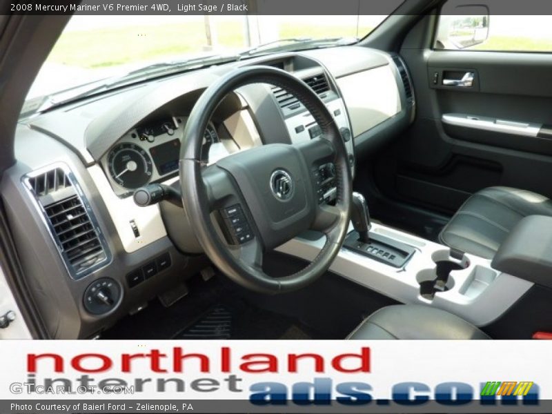 Light Sage / Black 2008 Mercury Mariner V6 Premier 4WD