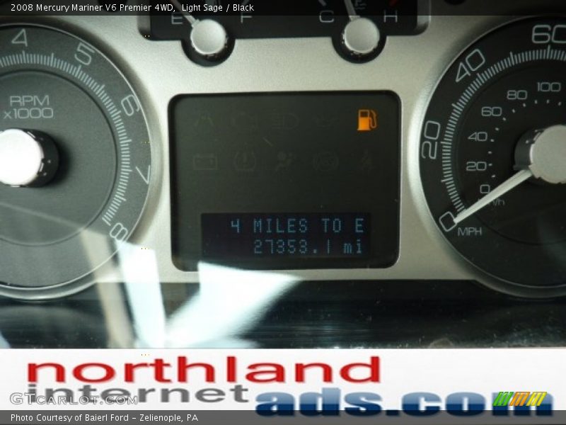 Light Sage / Black 2008 Mercury Mariner V6 Premier 4WD