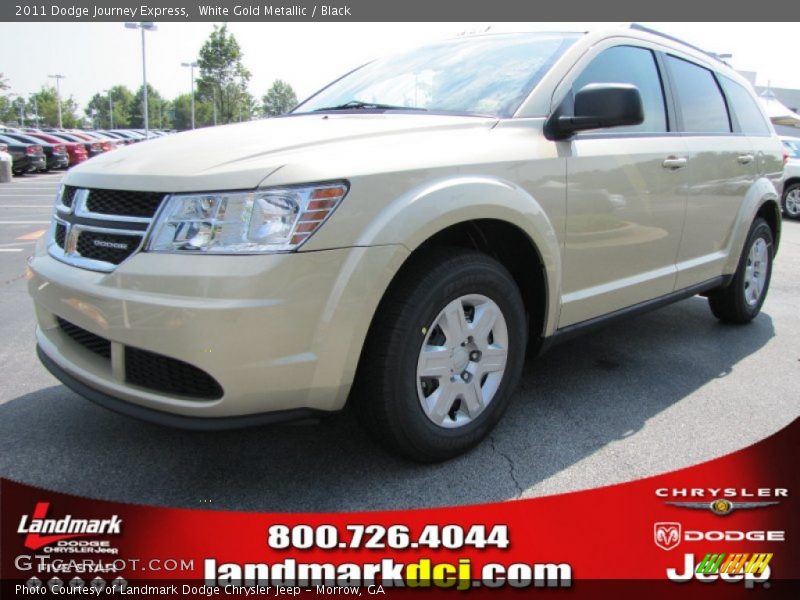 White Gold Metallic / Black 2011 Dodge Journey Express