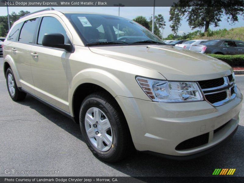 White Gold Metallic / Black 2011 Dodge Journey Express