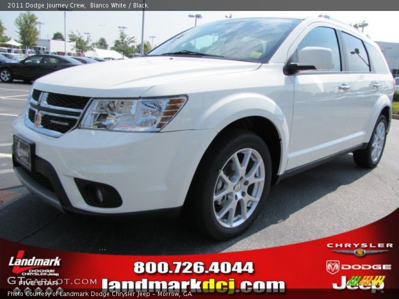 Bianco White / Black 2011 Dodge Journey Crew