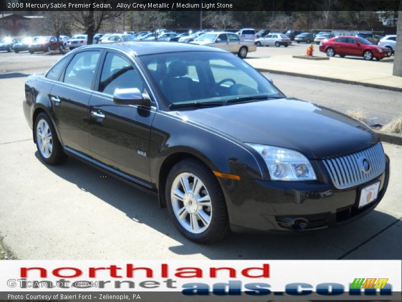Alloy Grey Metallic / Medium Light Stone 2008 Mercury Sable Premier Sedan