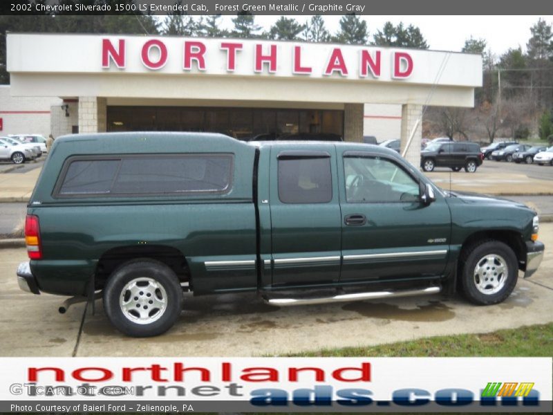 Forest Green Metallic / Graphite Gray 2002 Chevrolet Silverado 1500 LS Extended Cab