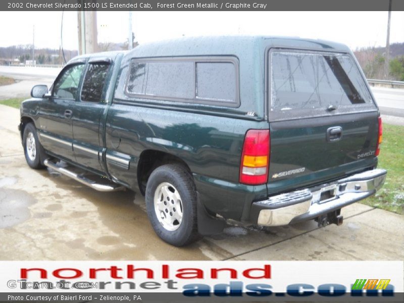 Forest Green Metallic / Graphite Gray 2002 Chevrolet Silverado 1500 LS Extended Cab