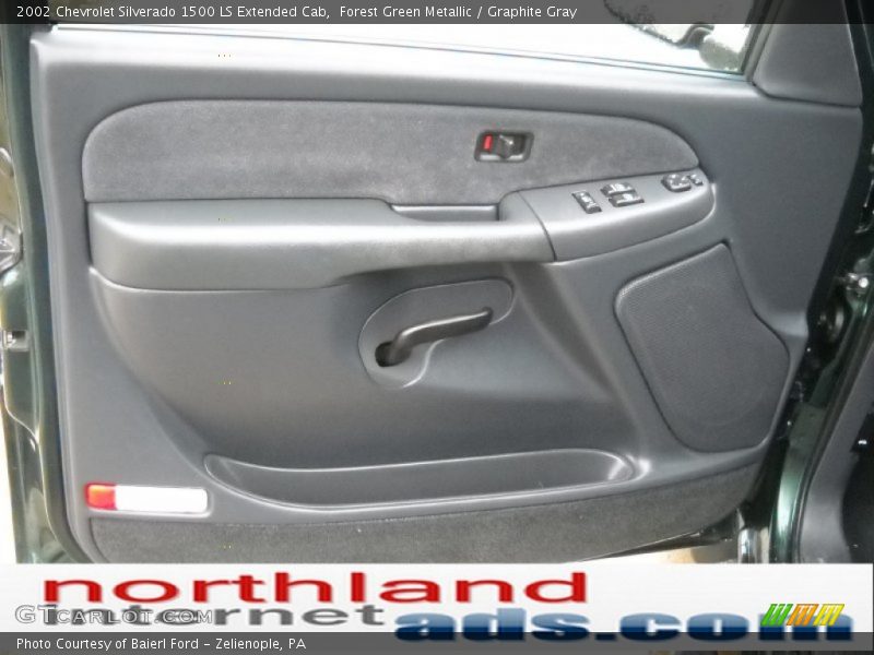 Forest Green Metallic / Graphite Gray 2002 Chevrolet Silverado 1500 LS Extended Cab