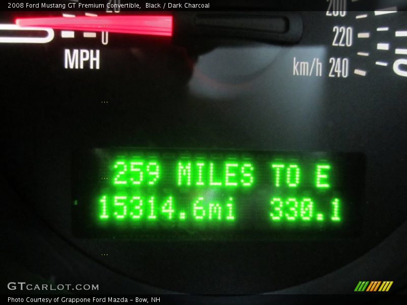 Black / Dark Charcoal 2008 Ford Mustang GT Premium Convertible
