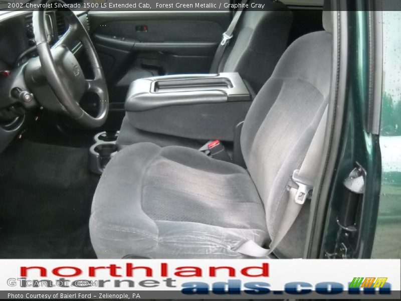 Forest Green Metallic / Graphite Gray 2002 Chevrolet Silverado 1500 LS Extended Cab