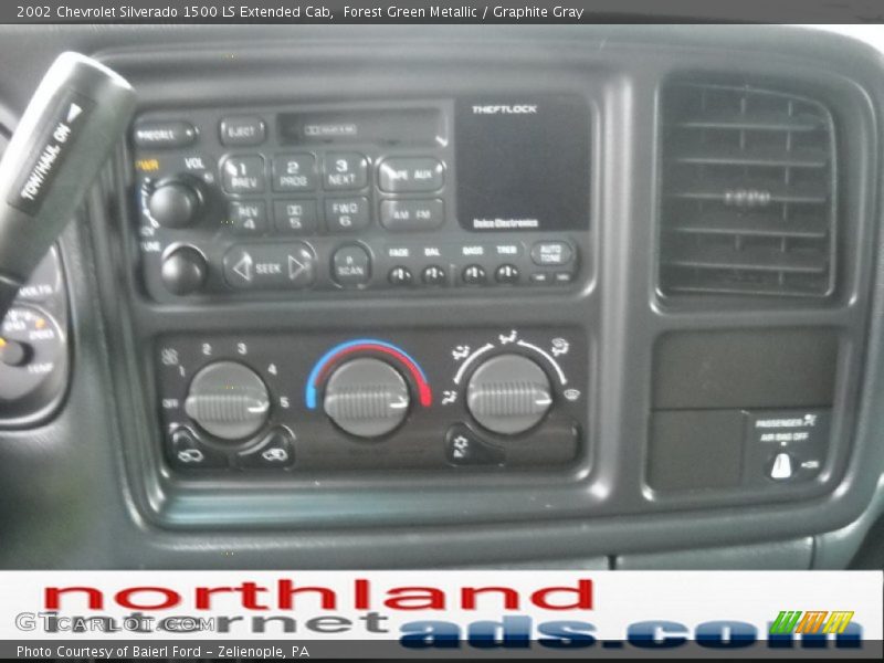Forest Green Metallic / Graphite Gray 2002 Chevrolet Silverado 1500 LS Extended Cab