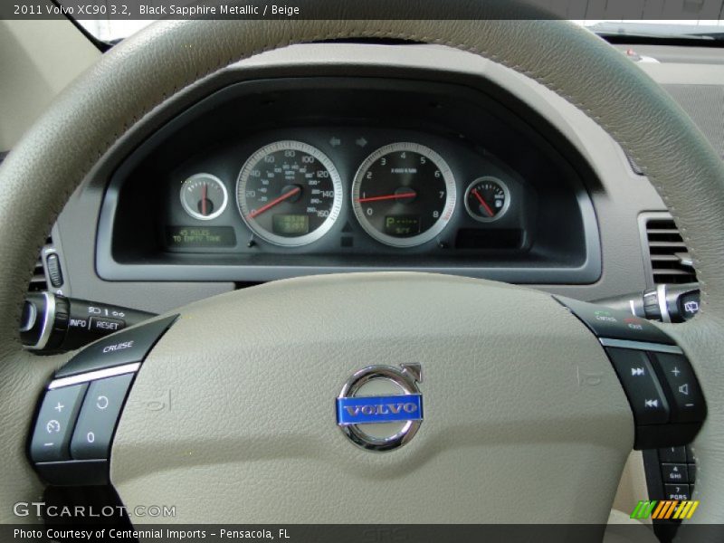 Black Sapphire Metallic / Beige 2011 Volvo XC90 3.2