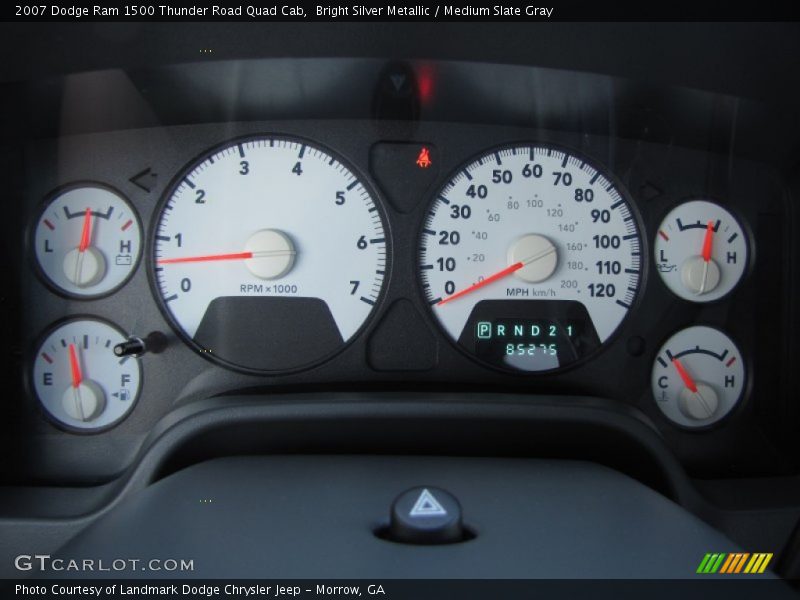 Bright Silver Metallic / Medium Slate Gray 2007 Dodge Ram 1500 Thunder Road Quad Cab