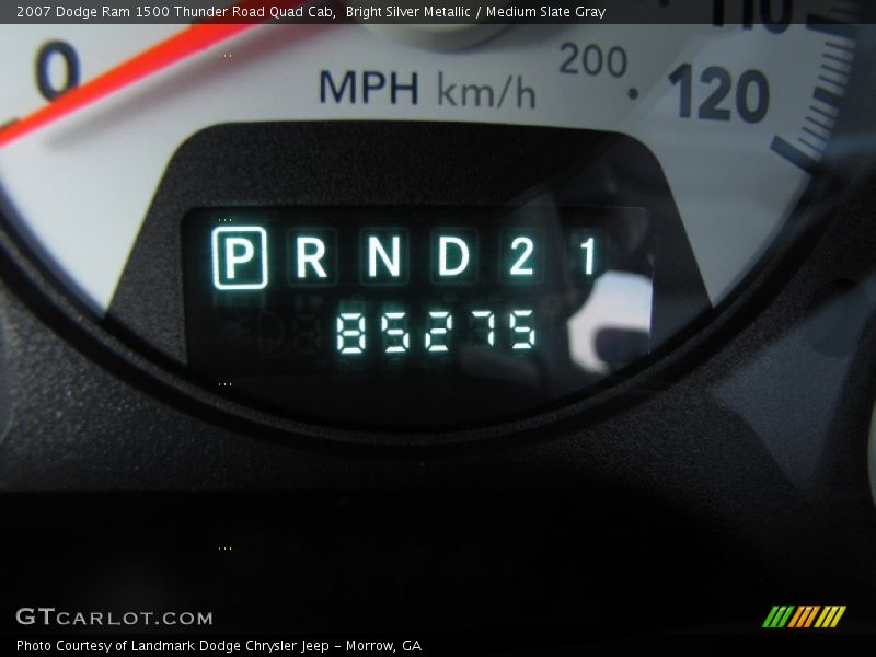 Bright Silver Metallic / Medium Slate Gray 2007 Dodge Ram 1500 Thunder Road Quad Cab