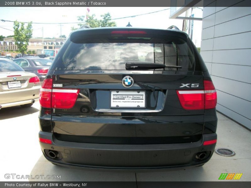 Black Sapphire Metallic / Tobacco 2008 BMW X5 3.0si