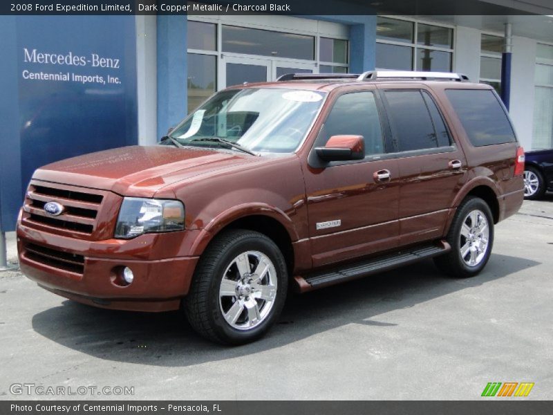 Dark Copper Metallic / Charcoal Black 2008 Ford Expedition Limited