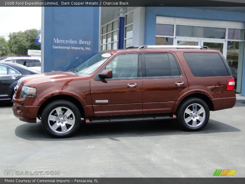 Dark Copper Metallic / Charcoal Black 2008 Ford Expedition Limited