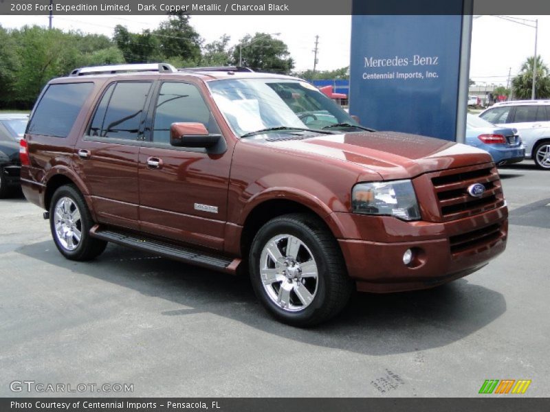 Dark Copper Metallic / Charcoal Black 2008 Ford Expedition Limited