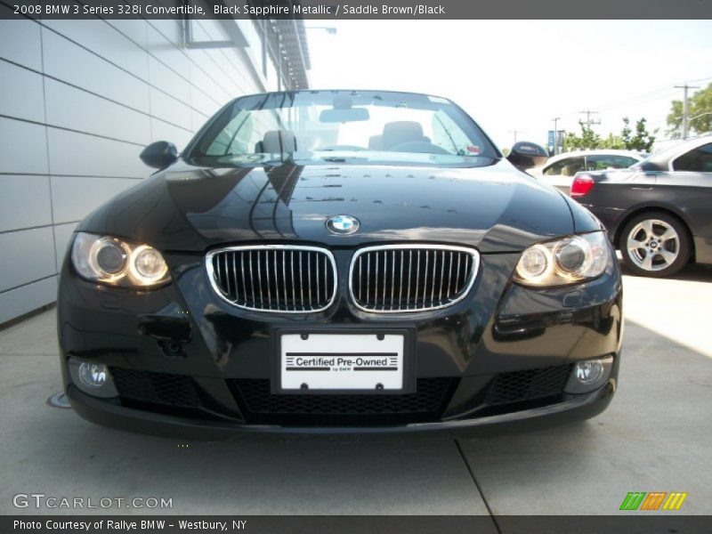 Black Sapphire Metallic / Saddle Brown/Black 2008 BMW 3 Series 328i Convertible