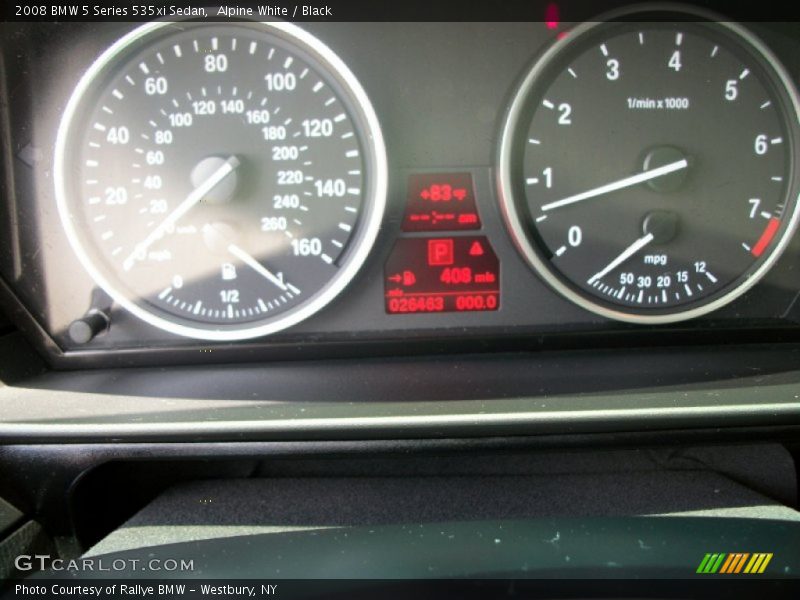 Alpine White / Black 2008 BMW 5 Series 535xi Sedan