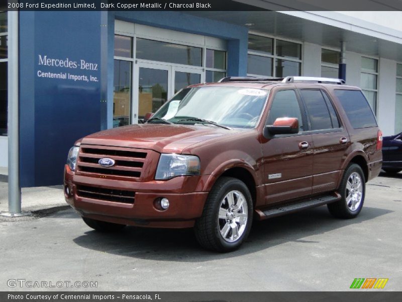 Dark Copper Metallic / Charcoal Black 2008 Ford Expedition Limited
