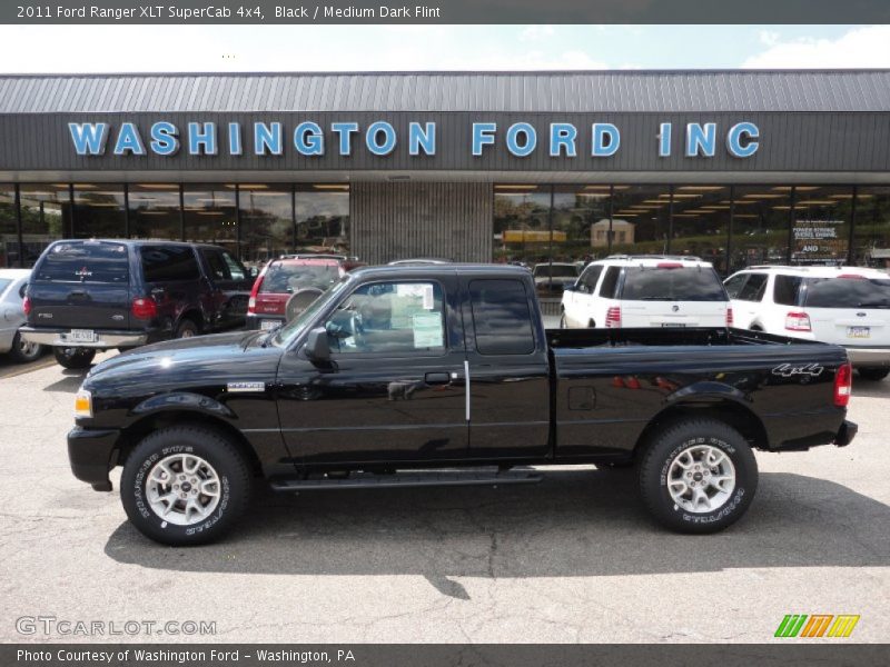 Black / Medium Dark Flint 2011 Ford Ranger XLT SuperCab 4x4