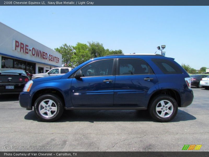 Navy Blue Metallic / Light Gray 2008 Chevrolet Equinox LS